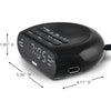 RCA Soothing Sounds Clock Radio with USB Charging & FM Radio, Black - RCS27 - - Mounts For Less