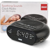 RCA Soothing Sounds Clock Radio with USB Charging & FM Radio, Black - RCS27 - - Mounts For Less