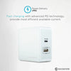 Rockstone - Wall Charger PD45 with USB-A 2.4A and USB-C 45W, White - - Mounts For Less