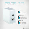 Rockstone - Wall Charger PD45 with USB-A 2.4A and USB-C 45W, White - - Mounts For Less