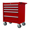 Rodac - 27" Rolling Cabinet with 5 Drawers, Lockable, Red - - Mounts For Less