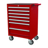 Rodac - 27" Rolling Cabinet with 7 Drawers, Lockable, Red - - Mounts For Less