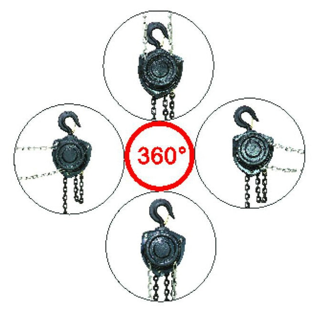 Rodac - 360 Degree Rotation Chain Grade G80 Hoist 1T 10' - - Mounts For Less