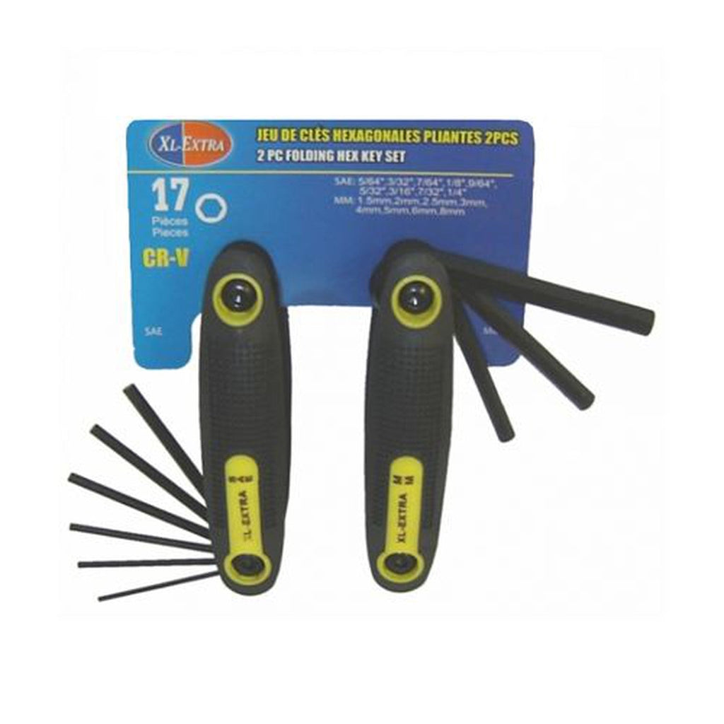 Rodac - Folding Hex Key Set-17 Pieces - - Mounts For Less