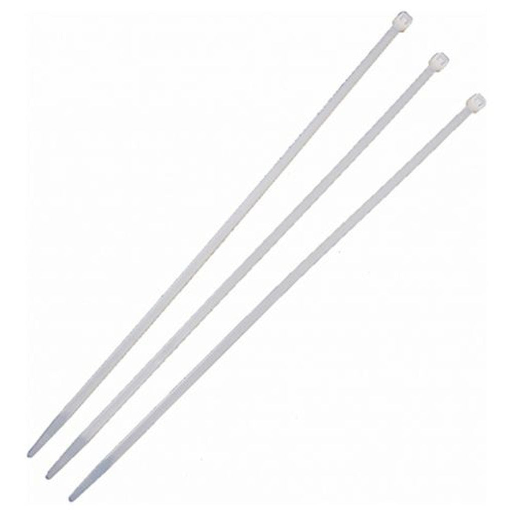 Rodac - Pack of 100 Cable Ties, 32" Length, Maximum Load 175Lb, White - - Mounts For Less