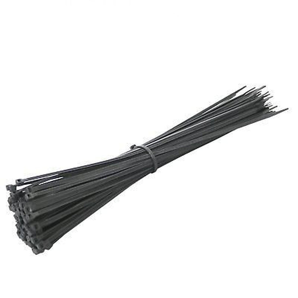 Rodac - Pack of 100 Cable Ties, Length of 11 3/4", Maximum Load of 120Lb, Black - - Mounts For Less