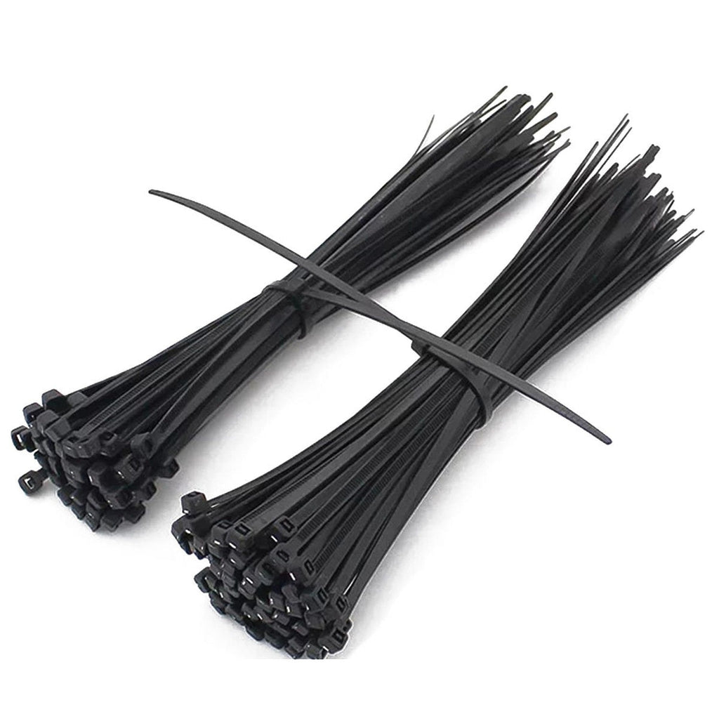 Rodac - Pack of 100 Cable Ties, Length of 11 3/4", Maximum Load of 50Lb, Black - - Mounts For Less