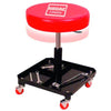 Rodac - Red Rolling Seat With Black Tray 15"X15"X17.3"-4.72" Adjustable - - Mounts For Less