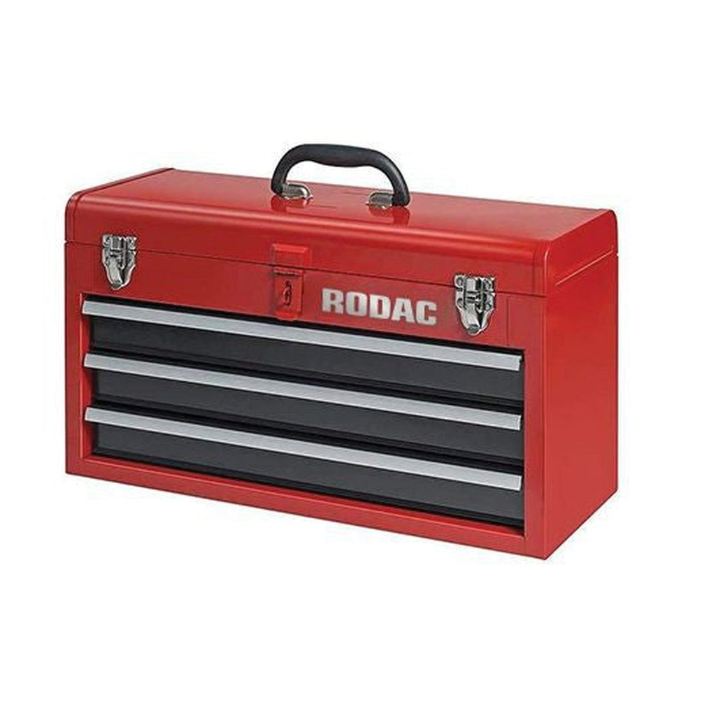 Rodac - Rodac RD5019 - 3-Drawer Metal Portable Chest Toolbox Red - - Mounts For Less