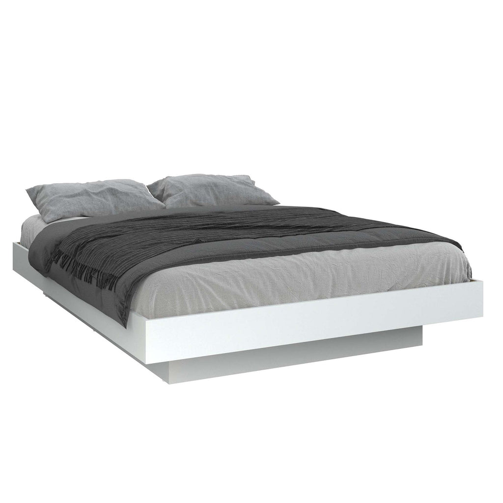 SUA-V - Kelly Thermally Fused Laminate Bed Base, Queen Size, White - - Mounts For Less