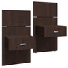 SUA-V - Set of 2 ZEN Thermally Fused Laminate Nightstands, Chocolate - - Mounts For Less