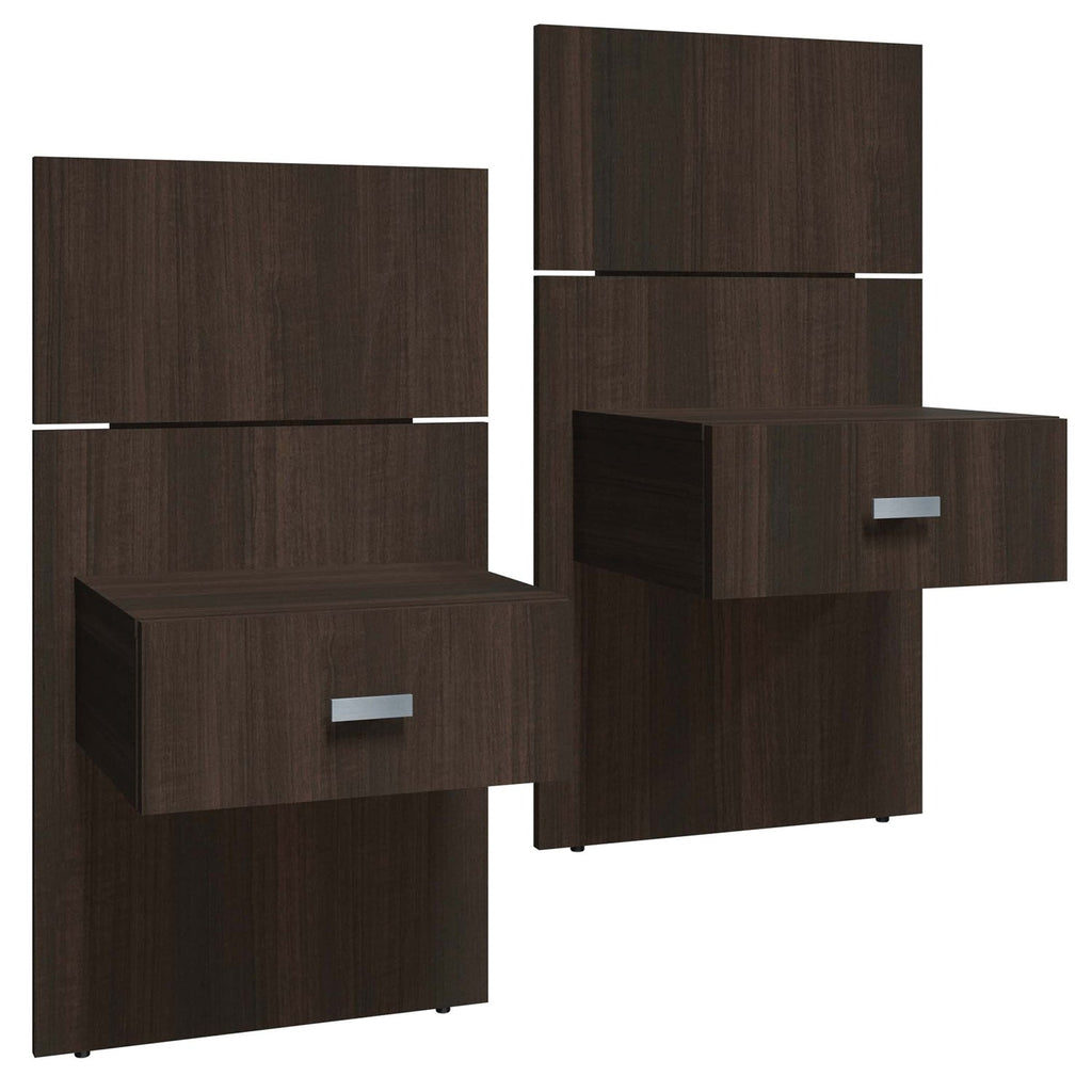 SUA-V - Set of 2 ZEN Thermally Fused Laminate Nightstands, Tuxedo - - Mounts For Less
