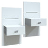 SUA-V - Set of 2 ZEN Thermally Fused Laminate Nightstands, White - - Mounts For Less