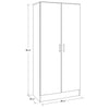 SUA-V - Thermally Fused Laminate Storage Cabinet, 64" Height, White - - Mounts For Less
