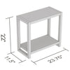 Safdie & Co Accent Table - 23" Long Dark Taupe with 1 Shelf for Living Room - - Mounts For Less
