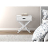 Safdie & Co Accent or Nightstand Table 24"Long with 1 Drawer for Living Room or Bed Room White - - Mounts For Less
