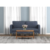 Safdie & Co Coffee Table - 39" Long Brown Reclaimed Wood Look with X Metal Sides for Living Room - - Mounts For Less