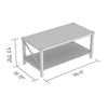 Safdie & Co Coffee Table - 39" Long Brown Reclaimed Wood Look with X Metal Sides for Living Room - - Mounts For Less