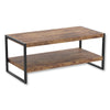 Safdie & Co Coffee Table 47.25" Long Brown Reclaimed Wood Look and Black Metal - - Mounts For Less