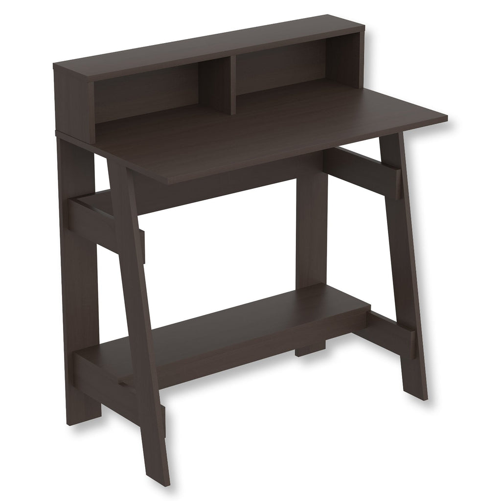 Safdie & Co Computer Desk 31.5" Long Cappuccino with 2 Shelves for Home Office and Small Spaces. Ideal for writing - - Mounts For Less