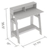 Safdie & Co Computer Desk 31.5" Long Dark Taupe with 2 Shelves for Home Office and Small Spaces. Ideal for writing - - Mounts For Less