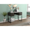 Safdie & Co Computer Desk 42.5" Long Dark Grey with 2 Drawers 1 Shelf and Black Metal for Home Office and Small Spaces. Ideal for writing - - Mounts For Less