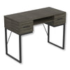 Safdie & Co Computer Desk 42.5" Long Dark Grey with 2 Drawers 1 Shelf and Black Metal for Home Office and Small Spaces. Ideal for writing - - Mounts For Less