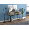 Safdie & Co Computer Desk 42.5" Long Dark Taupe with 2 Drawers 1 Shelf and Black Metal for Home Office and Small Spaces. Ideal for writing - - Mounts For Less