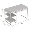 Safdie & Co Computer Desk 47.65" Long Dark Taupe with 1 Drawer 2 Shelves and Black Metal for Home Office and Small Spaces. Ideal for writing - - Mounts For Less