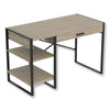 Safdie & Co Computer Desk 47.65" Long Dark Taupe with 1 Drawer 2 Shelves and Black Metal for Home Office and Small Spaces. Ideal for writing - - Mounts For Less