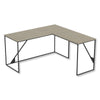 Safdie & Co Computer Desk 59" Long L-Shaped Dark Taupe and Black Metal - - Mounts For Less