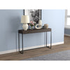 Safdie & Co Console Table 47" Long Dark Brown Reclaimed Wood Look Black Metal - - Mounts For Less