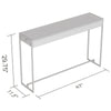 Safdie & Co Console Table 47" Long Dark Brown Reclaimed Wood Look Black Metal - - Mounts For Less