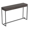 Safdie & Co Console Table 47" Long Dark Brown Reclaimed Wood Look Black Metal - - Mounts For Less