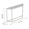 Safdie & Co Entryway Table Console Table Sofa Couch Table Accent Table - 44" Long Marble Look with Gold Metal for Living Room - - Mounts For Less