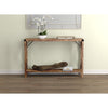 Safdie & Co Entryway Table Console Table Sofa Couch Table Accent Table - 46" Long Brown Reclaimed Wood with 1 Shelf and Metal Sides for Living Room - - Mounts For Less