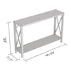 Safdie & Co Entryway Table Console Table Sofa Couch Table Accent Table - 46" Long Brown Reclaimed Wood with 1 Shelf and Metal Sides for Living Room - - Mounts For Less