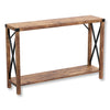 Safdie & Co Entryway Table Console Table Sofa Couch Table Accent Table - 46" Long Brown Reclaimed Wood with 1 Shelf and Metal Sides for Living Room - - Mounts For Less