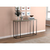 Safdie & Co Entryway Table Console Table Sofa Couch Table Accent Table - 47" Long Dark Taupe with Black Metal for Living Room - - Mounts For Less