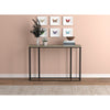Safdie & Co Entryway Table Console Table Sofa Couch Table Accent Table - 47" Long Dark Taupe with Black Metal for Living Room - - Mounts For Less