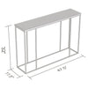Safdie & Co Entryway Table Console Table Sofa Couch Table Accent Table - 47" Long Dark Taupe with Black Metal for Living Room - - Mounts For Less