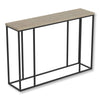 Safdie & Co Entryway Table Console Table Sofa Couch Table Accent Table - 47" Long Dark Taupe with Black Metal for Living Room - - Mounts For Less