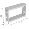 Safdie & Co Entryway Table Console Table Sofa Couch Table Accent Table - 47.25" Long White with 1 Shelf for Living Room - - Mounts For Less