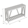 Safdie & Co Entryway Table Console Table Sofa Couch Table Accent Table - 52" Long Dark Grey with 1 Shelf for Living Room - - Mounts For Less