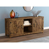 Safdie & Co TV Stand - 58" Long Brown Reclaimed Wood with 2 Closed Doors and 2 Shelves for Living Room - - Mounts For Less