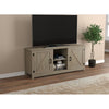 Safdie & Co TV Stand - 58" Long Dark Taupe with 2 Closed Doors and 2 Shelves for Living Room - - Mounts For Less