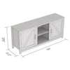 Safdie & Co TV Stand - 58" Long Dark Taupe with 2 Closed Doors and 2 Shelves for Living Room - - Mounts For Less