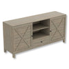 Safdie & Co TV Stand - 58" Long Dark Taupe with 4 Shelves and 1 Drawer for Living Room - - Mounts For Less