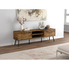 Safdie & Co TV Stand - 71" Long Brown Reclaimed Wood with 2 Closed Doors and 2 Shelves for Living Room - - Mounts For Less