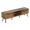 Safdie & Co TV Stand - 71" Long Brown Reclaimed Wood with 2 Closed Doors and 2 Shelves for Living Room - - Mounts For Less